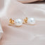 Diamond and Pearl Drop Earrings