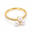 0.26ct Diamond & Pearl Ring in 18ct Yellow Gold