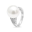 White Gold Pearl and Diamond Ring