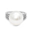 White Gold Pearl and Diamond Ring