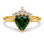 1.80ct Australian Green Sapphire & Diamond Ring
