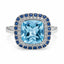 Blue Topaz, Sapphire & Diamond Dress Ring