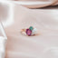 Tri Stone Rose Gold Ring
