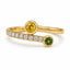 8ct Yellow Gold Multi-Coloured Sapphire & Diamond Ring