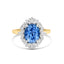 Ceylon Sapphire Halo Ring