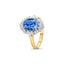 Ceylon Sapphire Halo Ring
