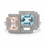 Aquamarine, Morganite & White Sapphire Dress Ring
