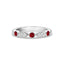 White Gold Ruby and Diamond Ring