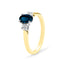 Yellow Gold Blue Sapphire Ring