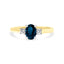 Yellow Gold Blue Sapphire Ring