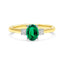 18ct Yellow Gold Emerald & Diamond Dress Ring