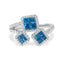 18ct White Gold Blue Sapphire and Diamond Dress Ring