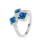 18ct White Gold Blue Sapphire and Diamond Dress Ring