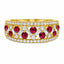 18ct Yellow Gold Ruby & Diamond Dress Ring
