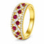 18ct Yellow Gold Ruby & Diamond Dress Ring
