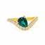 18ct Yellow Gold Teal Sapphire & Diamond Dress Ring
