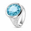 18ct White Gold Topaz Bezel Set Ring