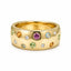 9ct Yellow Gold Multi-Gemstone Dome Ring
