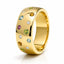 9ct Yellow Gold Multi-Gemstone Dome Ring