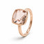2.80ct Cushion Cut Morganite Bezel Set Ring in 9ct Yellow Gold