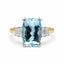 4.59ct Aquamarine and Diamond Ring in 18ct Yellow and White Gold