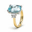4.59ct Aquamarine and Diamond Ring in 18ct Yellow and White Gold