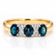 Australian Sapphire and Diamond Trilogy Ring in 9ct Yellow and White Gold