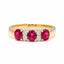 1.47ct Natural Ruby & Diamond Shared Claw Ring in 9ct Yellow Gold