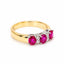 1.47ct Natural Ruby & Diamond Shared Claw Ring in 9ct Yellow Gold
