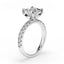 1.00ct Princess Cut Diamond Accent Engagement Ring in 18ct White Gold