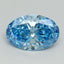 1.69 Carat Oval Cut Fancy Blue