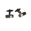 Black and rose plating stainless steel cufflinks