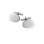 High-Polished Solid 9ct White Gold Oval Cufflinks