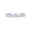 18ct White Gold Baguette Diamond Ring | Sideways Set Mined Diamonds