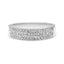 legant White Gold Ring with Princess and Brilliant Cut Diamonds