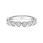 18ct White Gold Bezel Set Diamond Wedding Ring 0.59ct