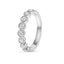 18ct White Gold Bezel Set Diamond Wedding Ring 0.59ct