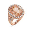 Morganite Halo Ring