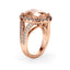 Morganite Halo Ring