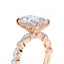Radiant Cut Engagement Ring With Marquise And Round Brilliant Cut Diamond Band