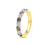 18ct Yellow Gold Diamond & Australian Chocolate Diamond Band Ring