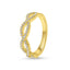 18ct Yellow Gold Diamond Infinity Ring 0.25ct