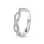 18ct White Gold Diamond Infinity Ring 0.25ct