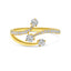 18ct Yellow Gold Diamond Wave Dress Ring 0.51ct