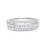 18ct White Gold Diamond Three Row Dress Ring 0.76ct