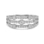 18ct White Gold Diamond Multi Row Dress Ring 0.59ct