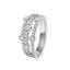 18ct White Gold Diamond Multi Row Dress Ring 0.59ct