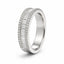 Diamond Dress Ring with Baguette and Round Brilliant Cut Diamonds in 18ct White Gold