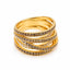 1.94ct Argyle Chocolate Diamond & Diamond Six-Row Dress Ring in 9ct Yellow Gold