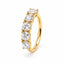 3.50ct Lab Grown Diamond Five-Stone Ring in 9ct Yellow Gold, hover